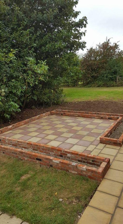 Brickwork in progress