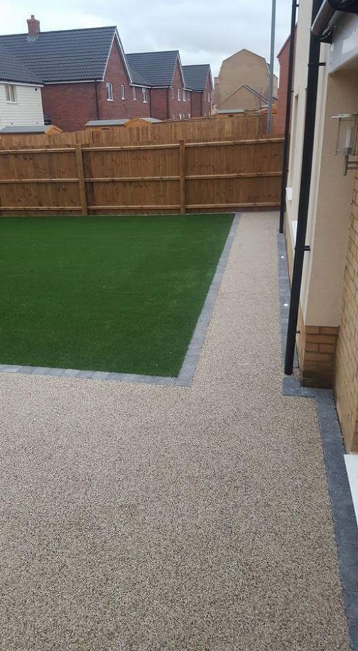 Floor lighting around building