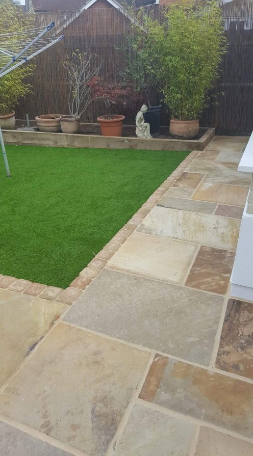 Garden ornaments in garden