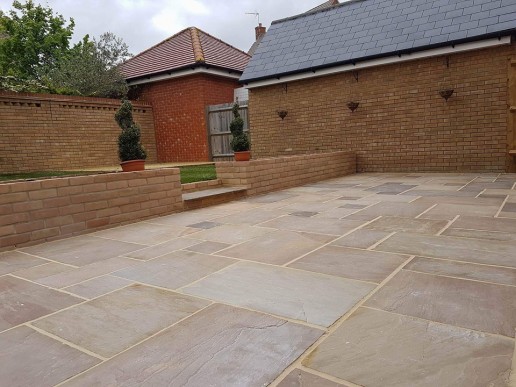 Patio, brickwork, decking & turfing - 1
